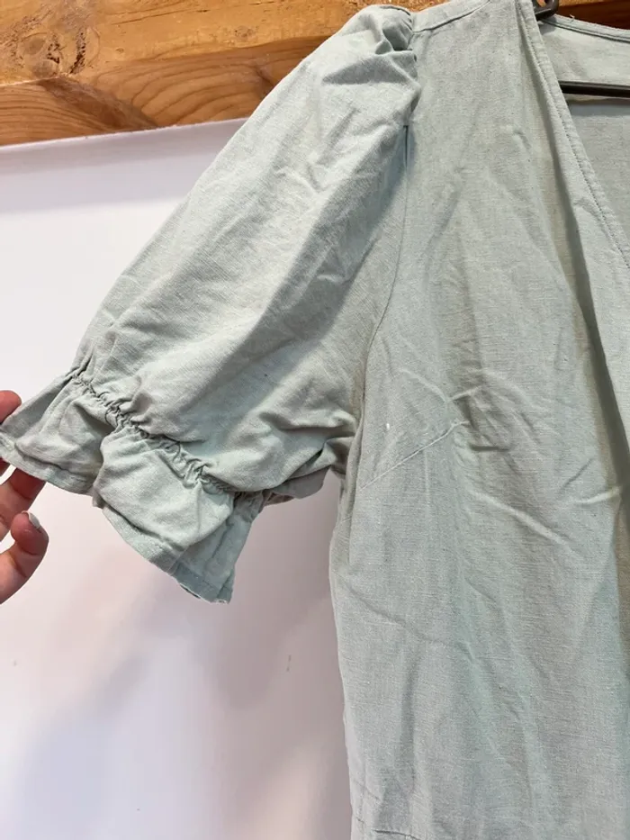 Robe portefeuille verte clair - photo numéro 4