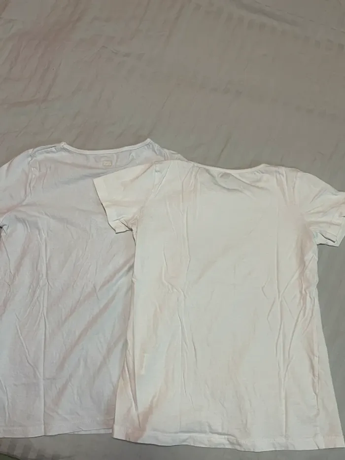 Lot t-shirt blanc simple - photo numéro 3