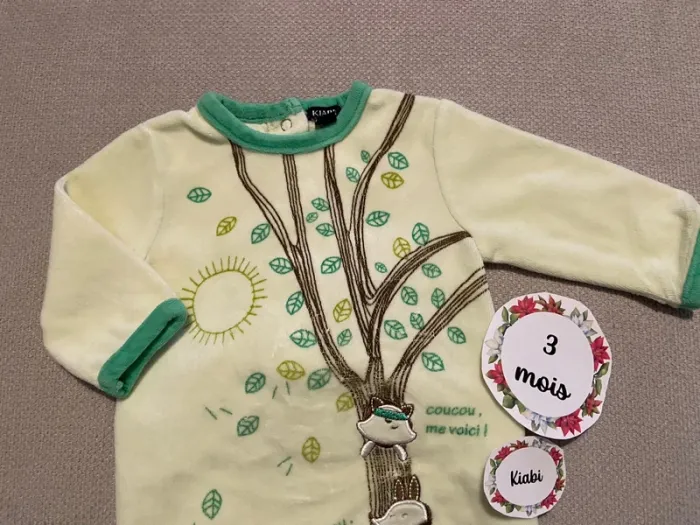 Pyjama chaud Kiabi taille 3 mois très bon état - photo numéro 4