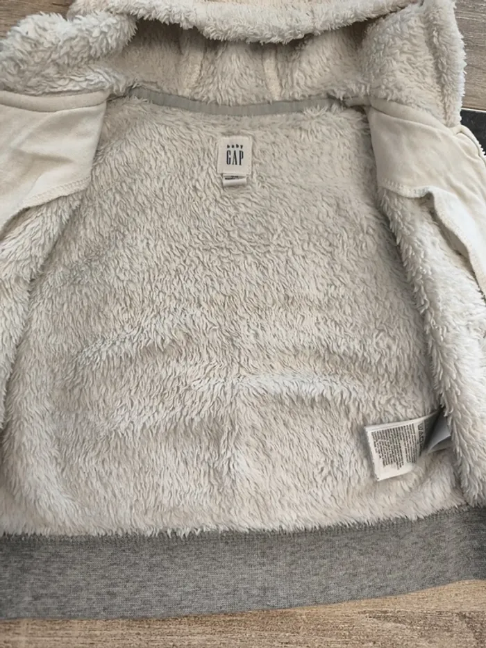 Gilet zippé bi-matiere polaire garçon 12/18 mois BabyGap - photo numéro 7