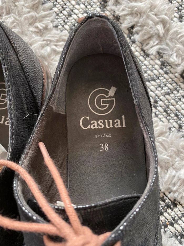 Chaussures noires Gemo Casual - photo numéro 4