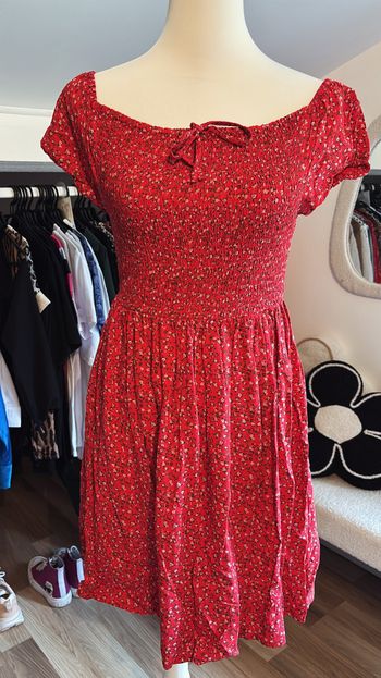 Robe fleuries rouge Mim T42