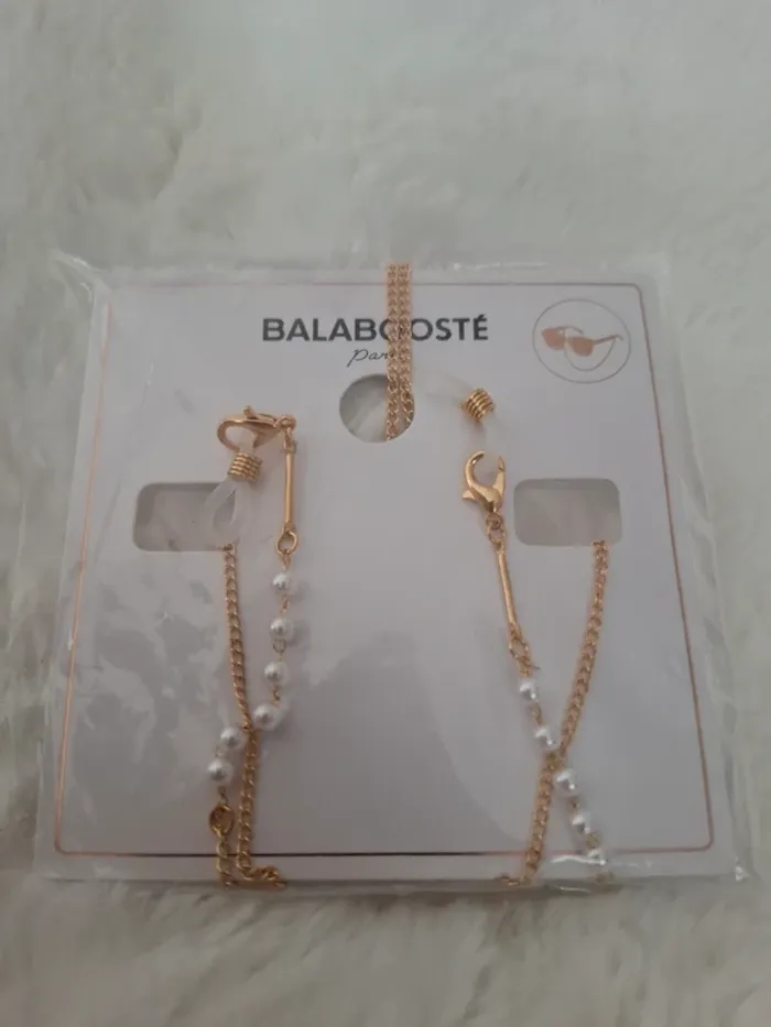 Chaîne de lunettes ou long collier doré