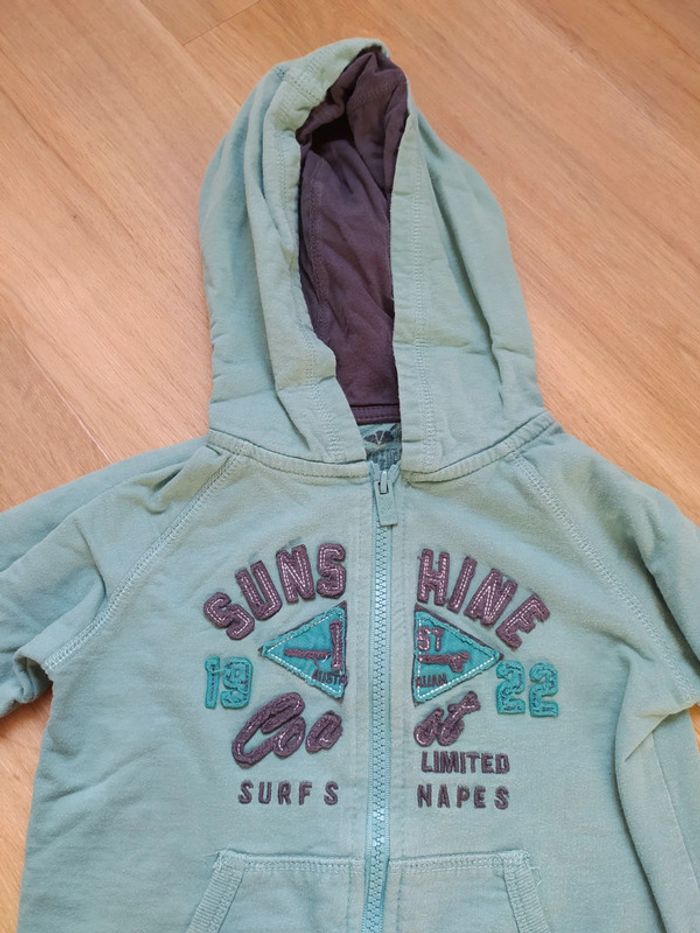 Sweat capuche sergent major 5 ans sunshine vert