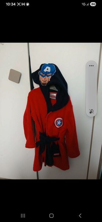 Robe de chambre capitaine america 4 ans