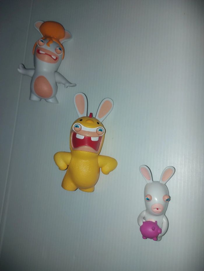 Lot de 3 figurines mobiles Lapins Crétins