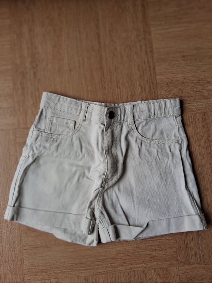 Short jean écru