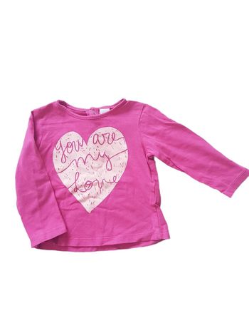 Zara - Tee-shirt manches longues, col rond (9 mois)