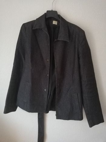 Veste demi-saison t. 38 Camaïeu bleu marine style denim.