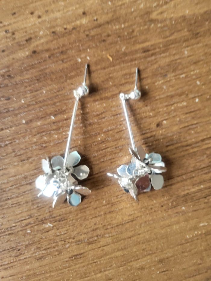 Boucles d'oreilles argentées