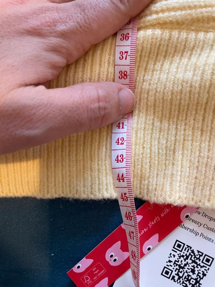 Pull cache-cœur jaune pale taille s cider - photo numéro 5