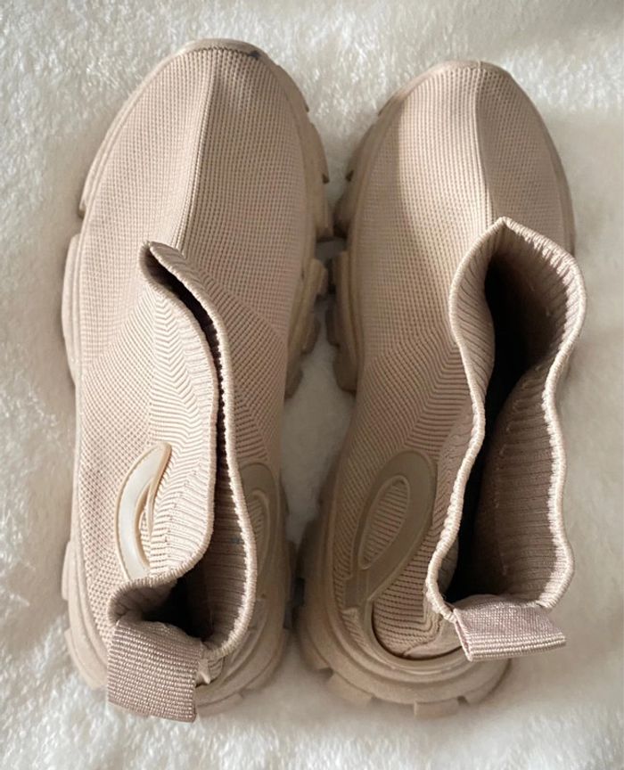 Bottines  Chaussettes Beige Pointure 36 - photo numéro 5