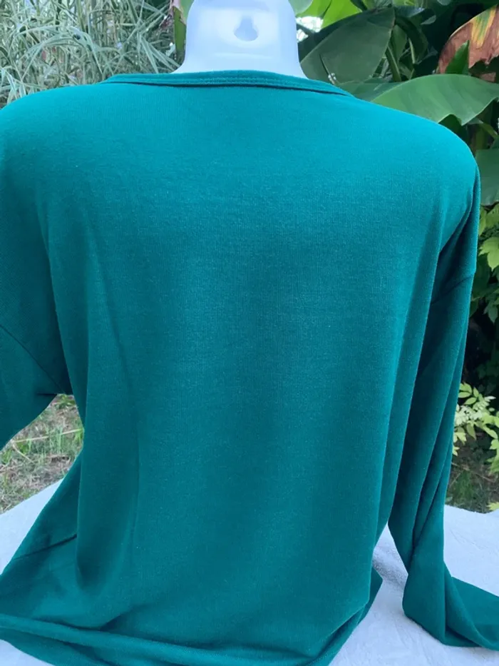 Pull fin SHEIN vert bouteille taille M - photo numéro 5