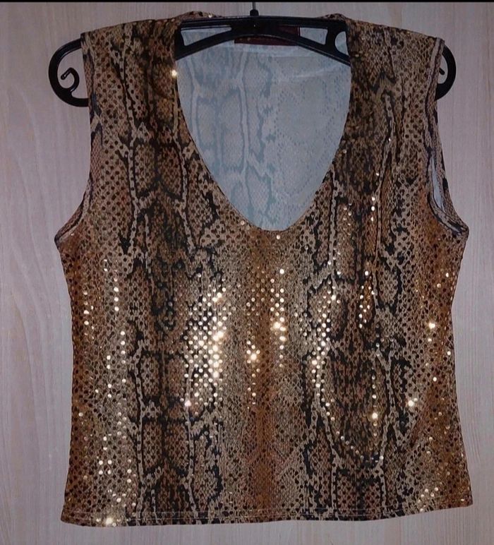 Top femme pailletté T : 36