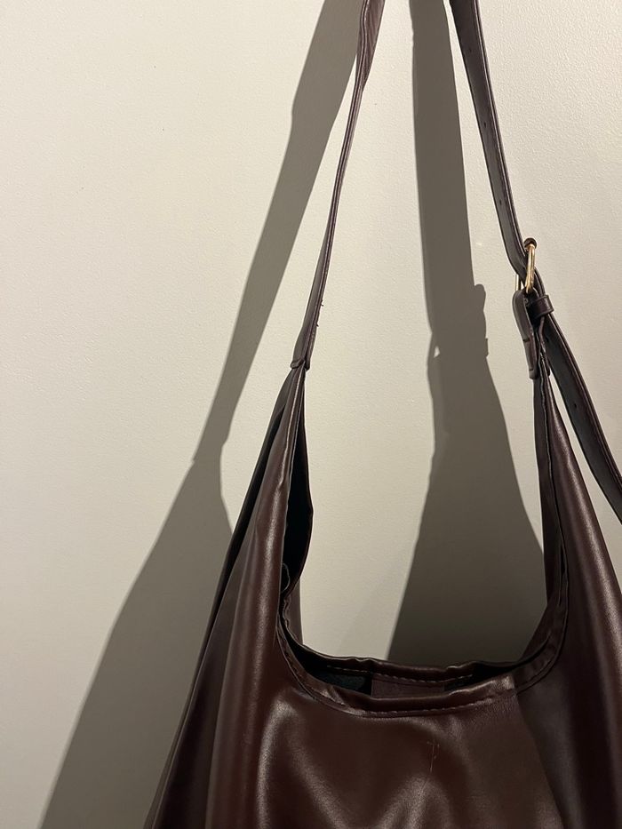 sac à main marron vintage - photo numéro 5