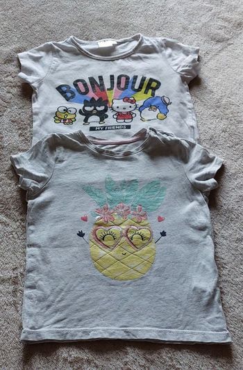 Lot 2 tee-shirts manches courtes été fille 3 ans