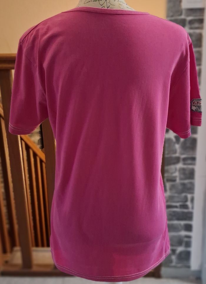 Tee-shirt fuschia imprimé New York - photo numéro 5