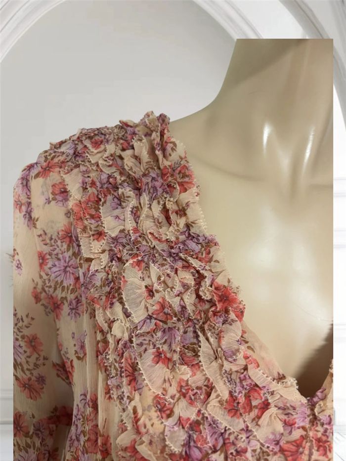 Magnifique robe fleuris entièrement doublée the kooples neuve taille 1 - photo numéro 5