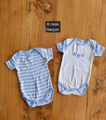 Lot de bodies manches courtes bébé garçon