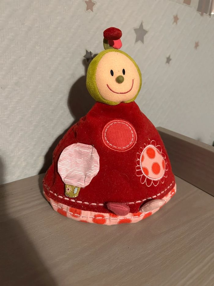 Doudou Peluche Réversible Fille Fée Coccinelle Liz Lilliputiens - photo numéro 4