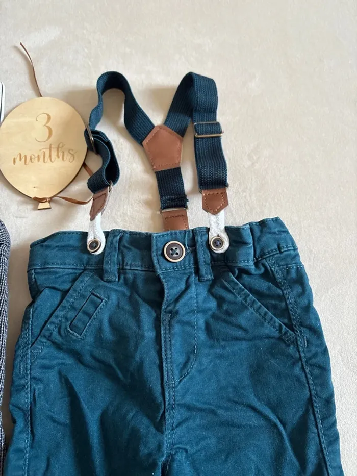 Lot de 2 pantalon à bretelles - photo numéro 2