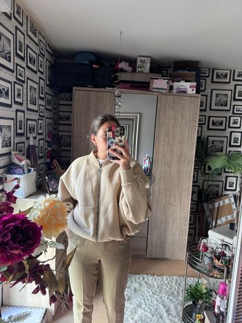 Veste effet bombers beige 