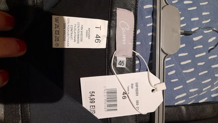 Pantalon cuir bi matière - photo numéro 6