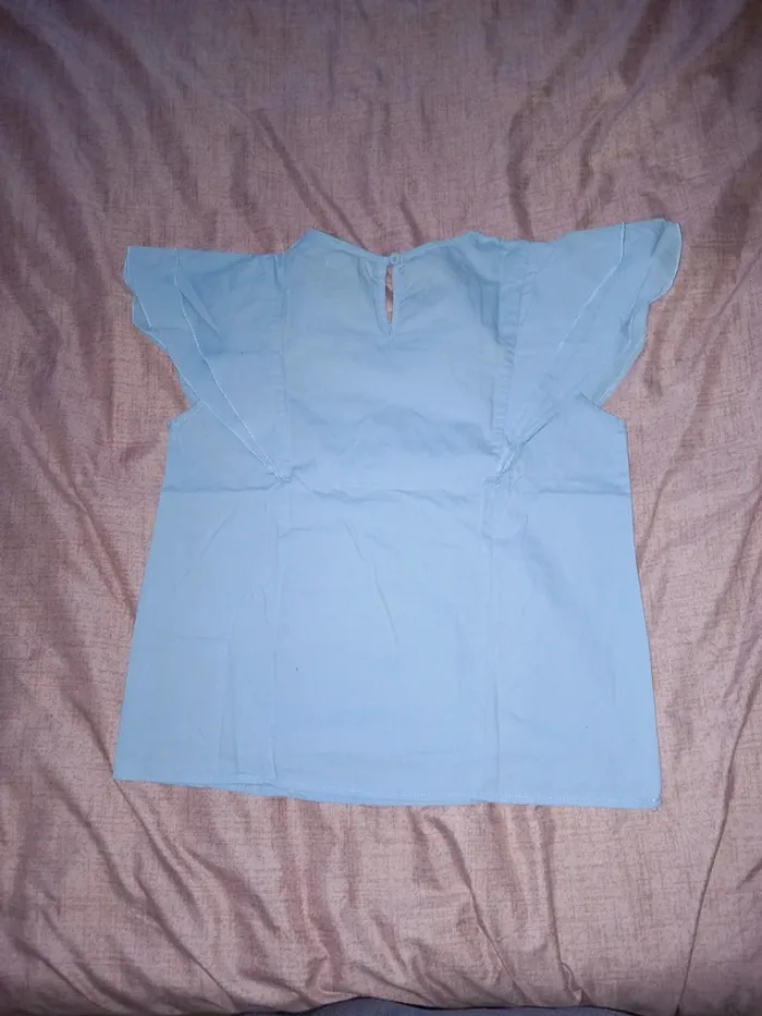 Blouse bleu ciel 12 ans - photo numéro 2