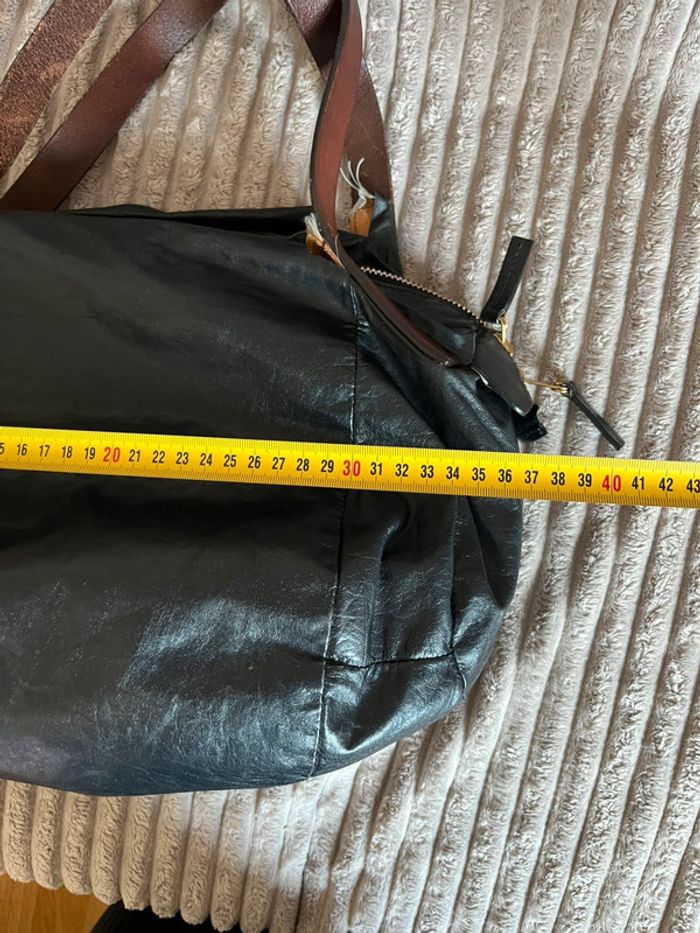 Sac bowling Céline Paris noir en cuir – à restaurer - photo numéro 14