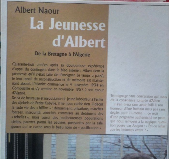 LA JEUNESSE D'ALBERT De la Bretagne à l'Algérie par A. NAOUR Ed.Liv Mémoire du Finistère - photo numéro 2