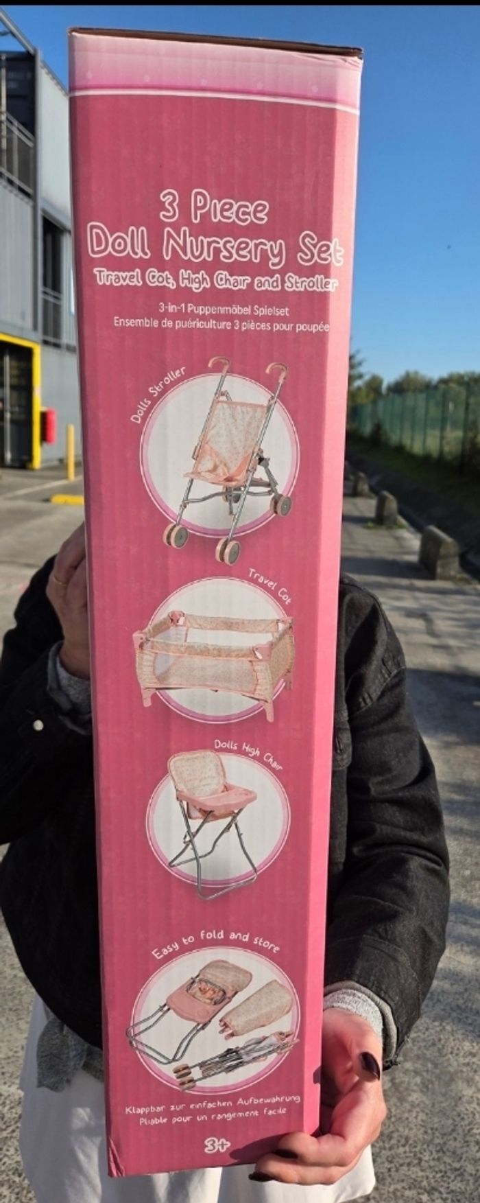 3 x accessoires poupon poussette lit chaise haute - photo numéro 2