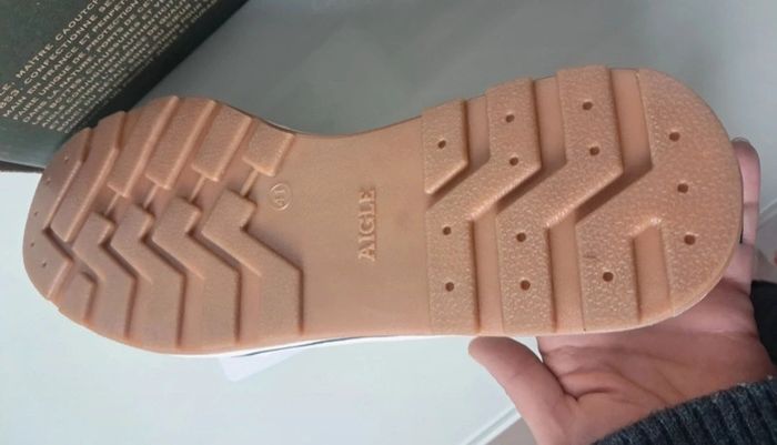 Aigle baskets été en toile beige P.41 neuves - photo numéro 9