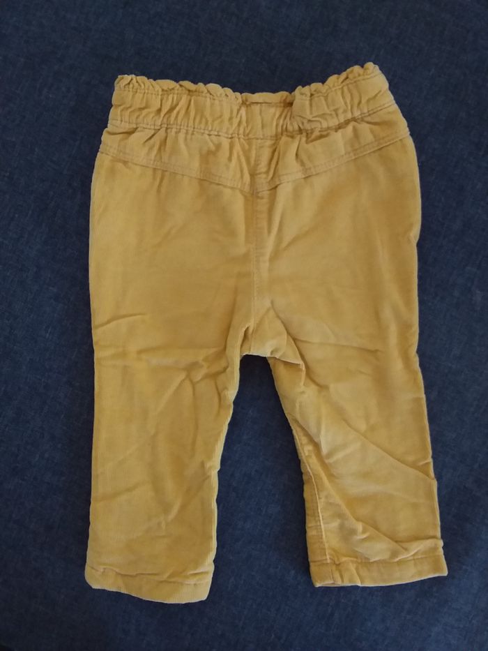 Pantalon moutarde en velours 6 mois tao - photo numéro 2