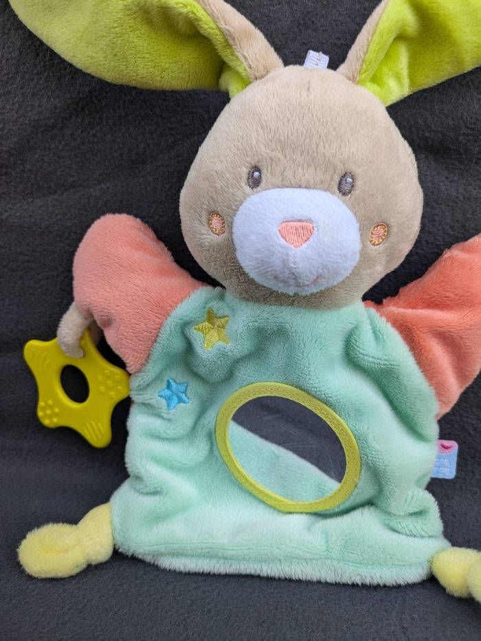 Doudou marionnette lapin sucre d'orge - photo numéro 2