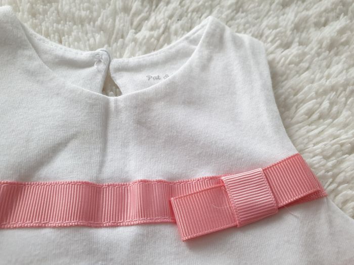 Débardeur blanc rayures roses - T6M - Pat et Ripaton - photo numéro 3