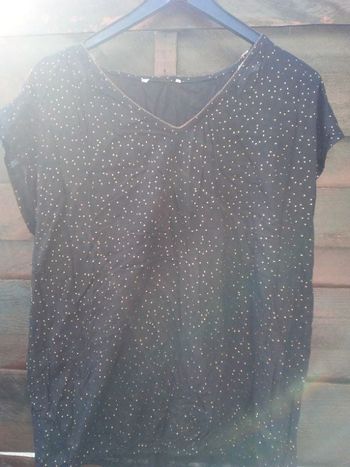 tunique noir à paillettes * prix 2e * kiki60230