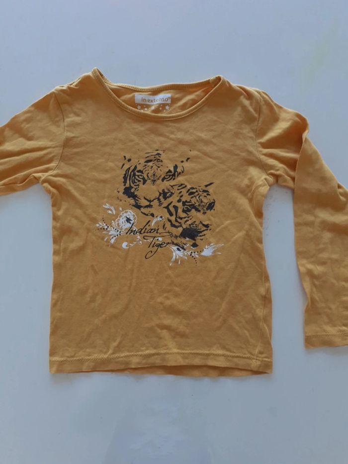 Tee-shirt fille 6 ans ocre / moutarde In extenso