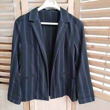 Blazer femme taille 38 / 40 noir à rayures