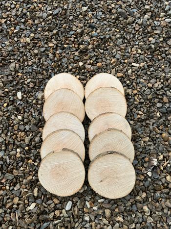 10 rondelles de bois 10/12cm environ