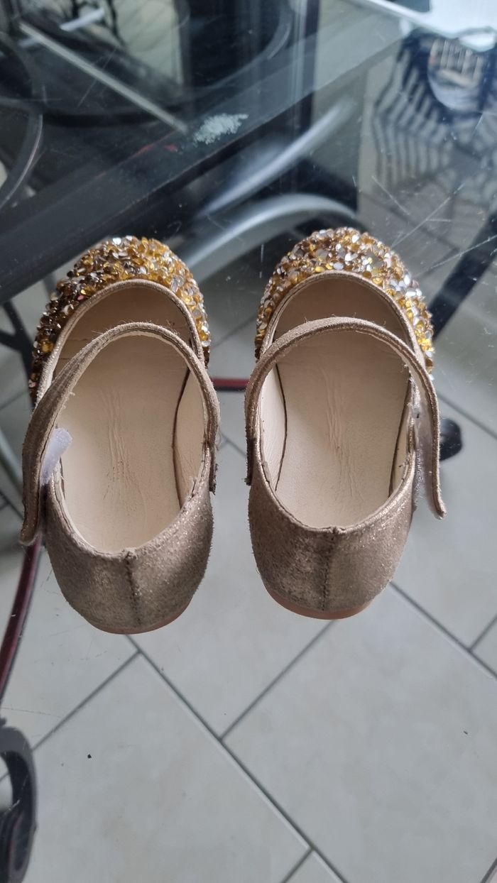 Chaussure pailletée or - photo numéro 2