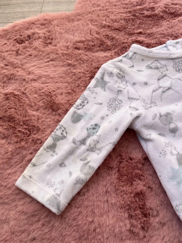Pyjama velours fin 6 mois bébé mixte - photo numéro 3