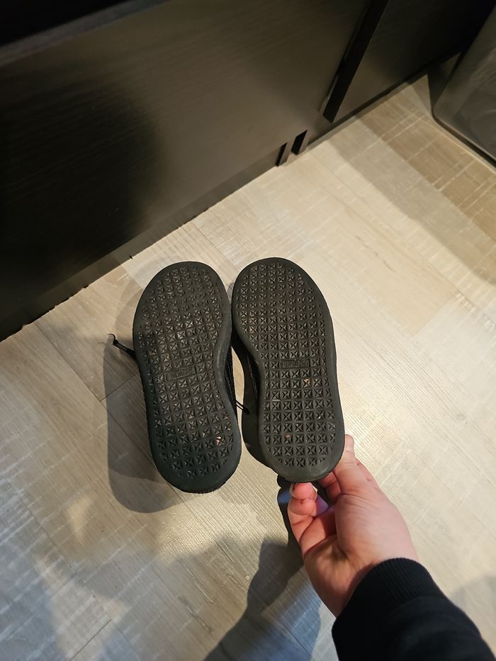 🖤 baskets puma suede noir enfant taille 31 lacets ruban sneakers junior fille garcon streetwear 🖤 - photo numéro 7