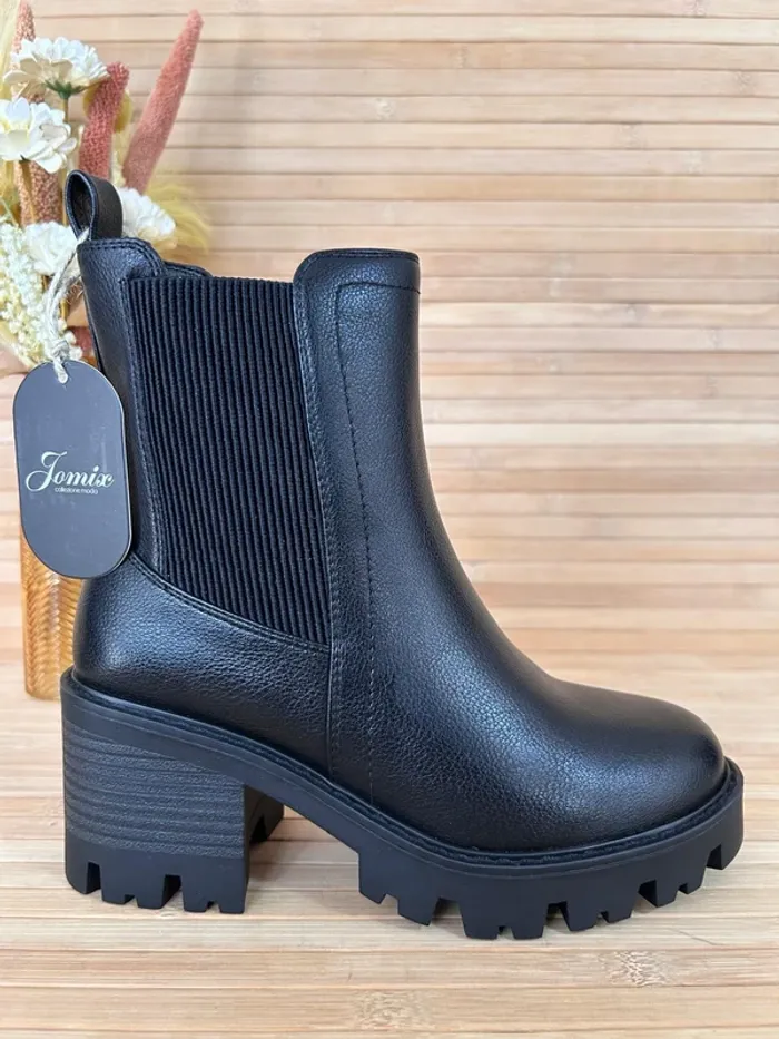 Bottines noires Jomix 36 – semelles compensées crantées – tendance hiver - photo numéro 3