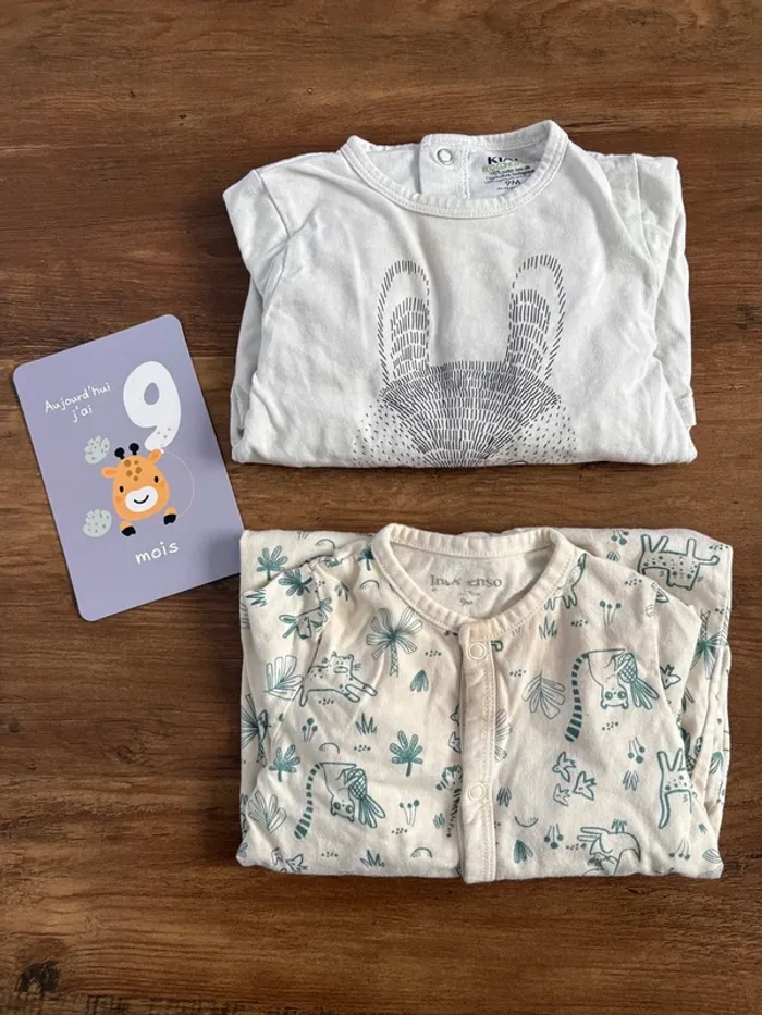 Lot pyjamas manches longues 9 mois