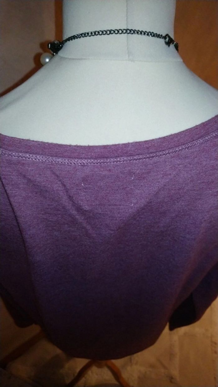 Superbe tee shirt épais avec dentelle très original ou pull léger Only taille M soit 40/42 - photo numéro 7