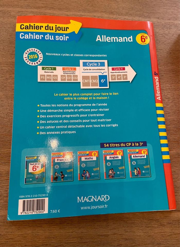 Lot Dictionnaire Robert & Collins Allemand collège et cahier d’allemand 6e neuf - photo numéro 3