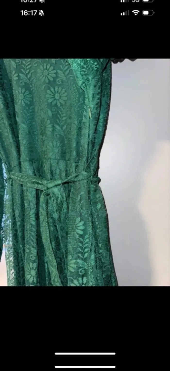 Robe longue manche vert taille 48 - photo numéro 4