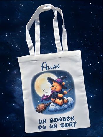 sac totebag spécial halloween personnalisé winnie