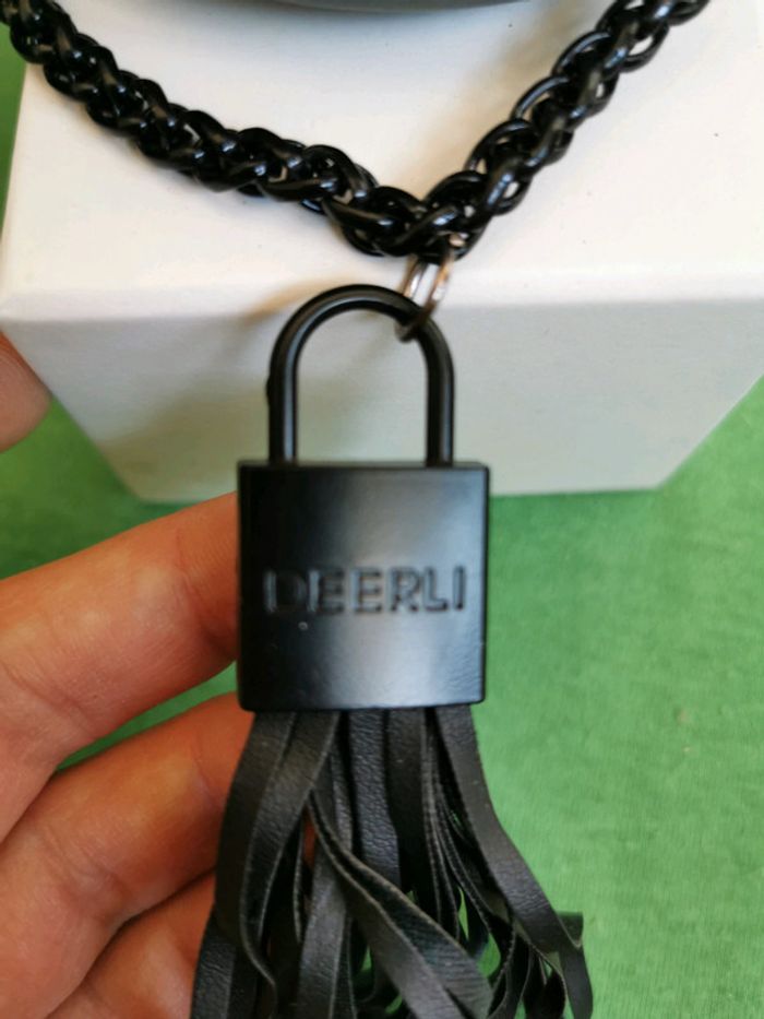 Collier sautoir noir neuf - photo numéro 2