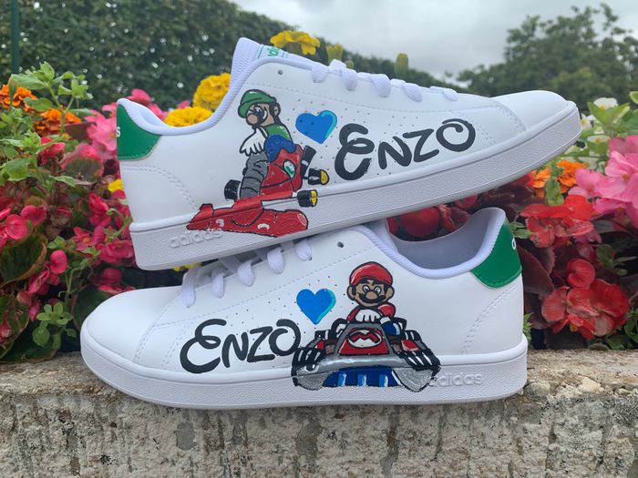 Basket Customisées Mario et Luigi